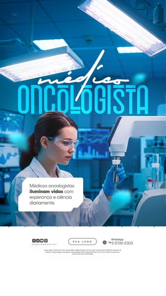 09 DE JULHO - DIA DO MÉDICO ONCOLOGISTA - FLYER SOCIAL MEDIA PSD EDITÁVEL