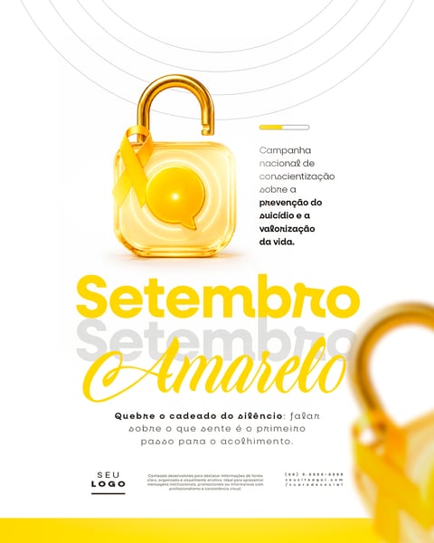 SETEMBRO AMARELO CAMPANHA NACIONAL DE CONSCIENTIZAÇÃO SOBRE A PREVENÇÃO DO SUICÍDIO E A VALORIZAÇÃO DA VIDA SOCIAL MEDIA PSD EDITÁVEL 5