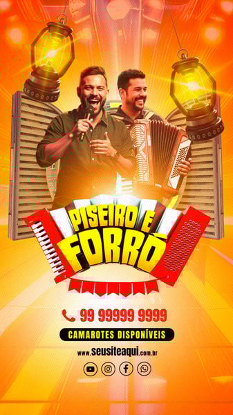 FLYER EVENTO PISEIRO E FORRÓ MÚSICA