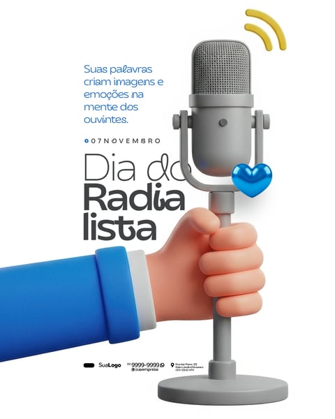 DIA DO RADIALISTA 07 DE NOVEMBRO SOCIAL MEDIA PSD EDITÁVEL 5