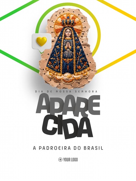 NOSSA SENHORA APARECIDA CARTAZ SOCIAL MEDIA FLYER PSD EDITÁVEL