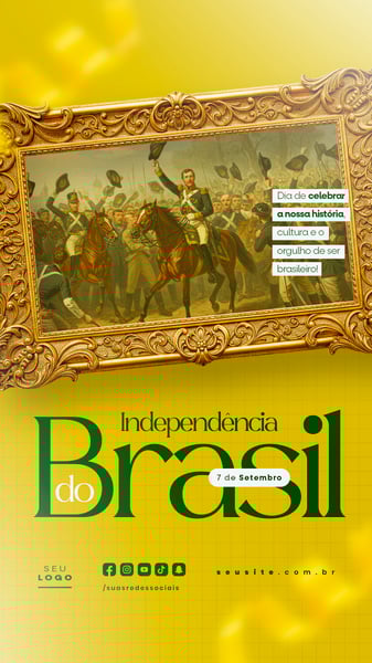 INDEPENDÊNCIA DO BRASIL 7 DE SETEMBRO STORY SOCIAL MEDIA EDITÁVEL