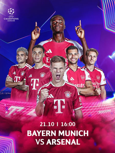 FLYER MATCHDAY BAYERN VS ARSENAL CHAMPIONS LEAGUE