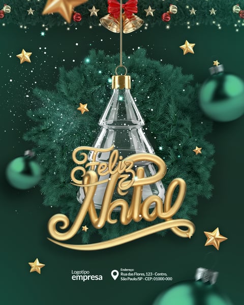 Feliz Natal 25 de Dezembro Social Media PSD Editável