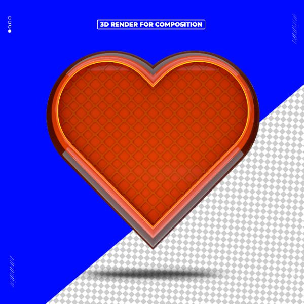 CORAÇÃO DE CHOCOLATE 3D PARA COMPOSIÇÃO