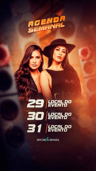 FLYER ARTISTA AGENDA DE SHOWS STORIES