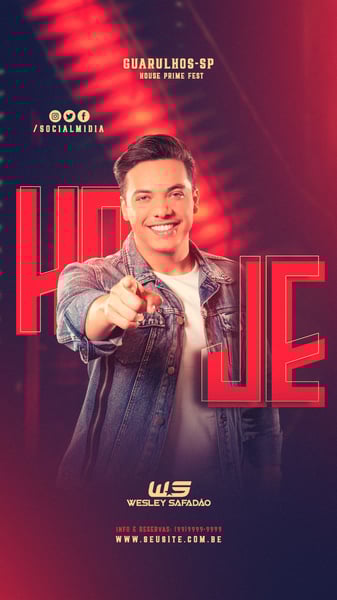 FLYER ARTISTA AGENDA DE SHOWS HOJE STORIES