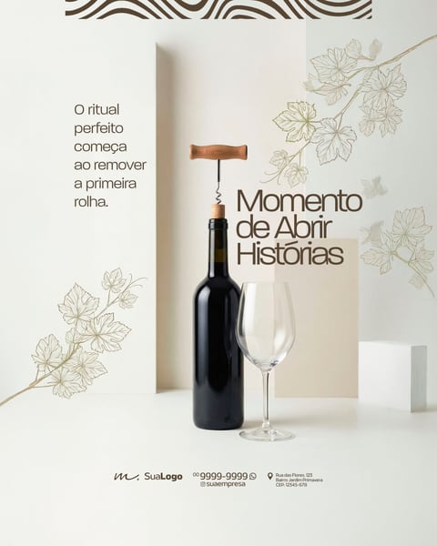 ADEGA DE VINHOS GOURMET SELEÇÃO ESPECIAL SOCIAL MEDIA PSD EDITÁVEL 3