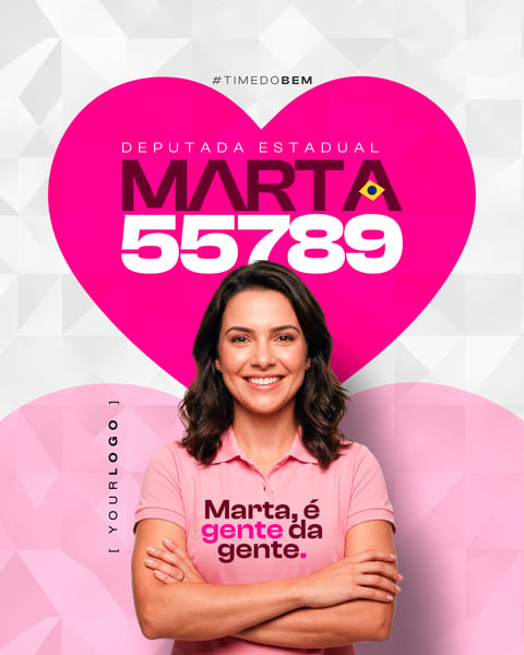 BANNER DE CANDIDATA POLÍTICA GENTE DA GENTE PSD EDITÁVEL