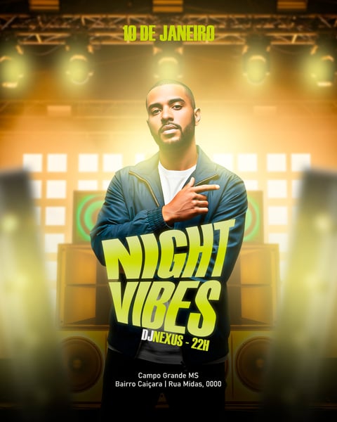 FLYER EVENTO SHOW NIGHT VIBES PSD FEED 29