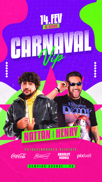 FLYER CARNAVAL PSD EDITÁVEL CARNAVAL VIP STORIES