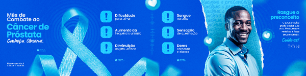 NOVEMBRO AZUL MÊS DO COMBATE AO CÂNCER DE PRÓSTATA  CARROSSEL 1