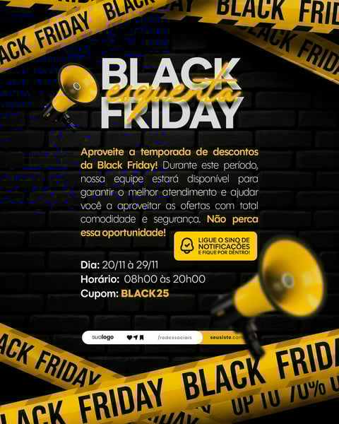 BLACK FRIDAY AVISO COMUNICADO ANÚNCIO SOCIAL MEDIA PSD EDITÁVEL 5