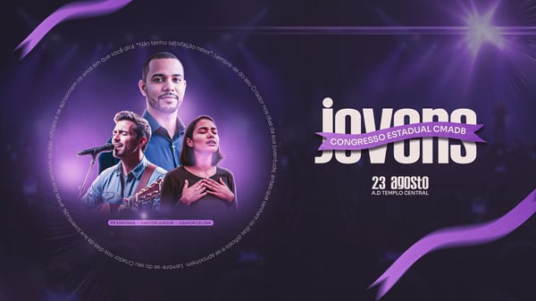 BANNER FLYER GOSPEL CULTO DE JOVENS TEMPLATE EDITÁVEL