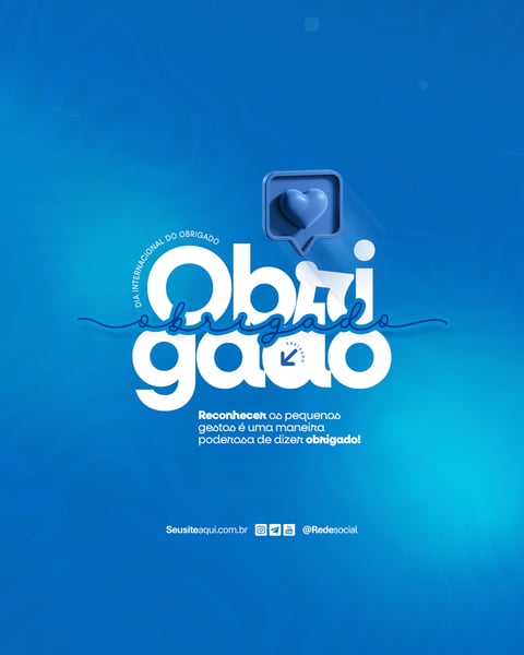 DIA INTERNACIONAL DO OBRIGADO 11 DE JANEIRO DIA DO OBRIGADO SOCIAL MEDIA PSD EDITÁVEL