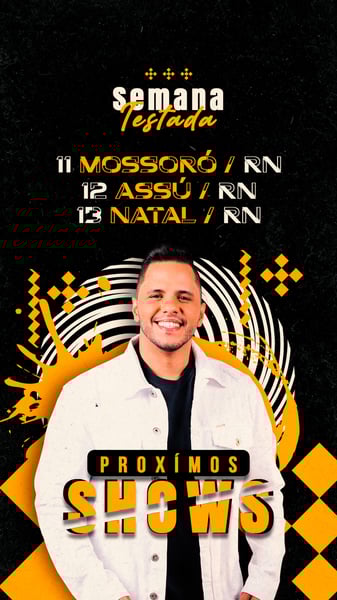 AGENDA SEMANAL DE SHOWS TESTADA STORY PSD EDITÁVEL