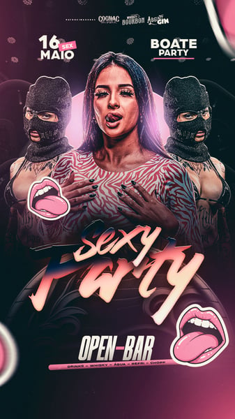 FLYER EVENTO FUNK SEXY PARTY PSD EDITÁVEL