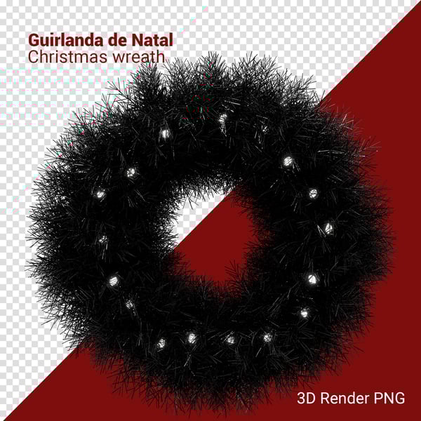 XTY GUIRLANDA DE NATAL 3D RENDER PNG PARA COMPOSIÇÃO (16)