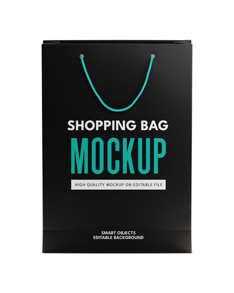 SACOLA DE COMPRAS PSD EDITÁVEL MOCKUP