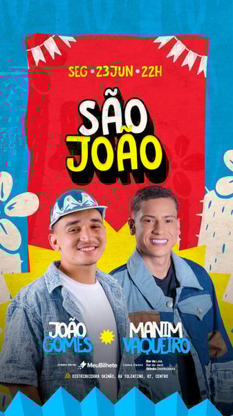 FLYER EVENTO SÃO JOÃO STORY PSD EDITÁVEL