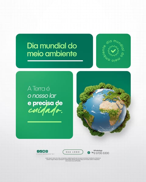 05 DE JUNHO - DIA MUNDIAL DO MEIO AMBIENTE SOCIAL MEDIA PSD EDITÁVEL