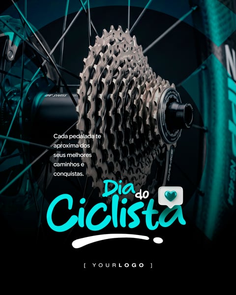DIA DO CICLISTA MELHORES CAMINHOS SOCIAL MEDIA PSD EDITÁVEL