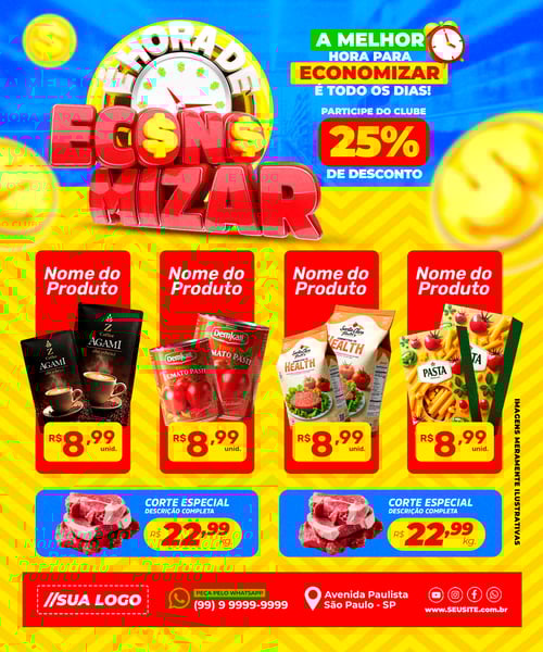 ENCARTE SUPERMERCADO É HORA DE ECONOMIZAR