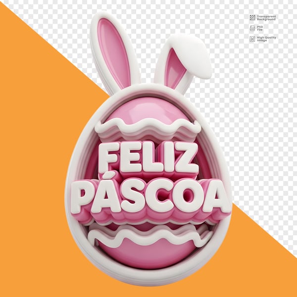 COELHO DE PASCOA 3D