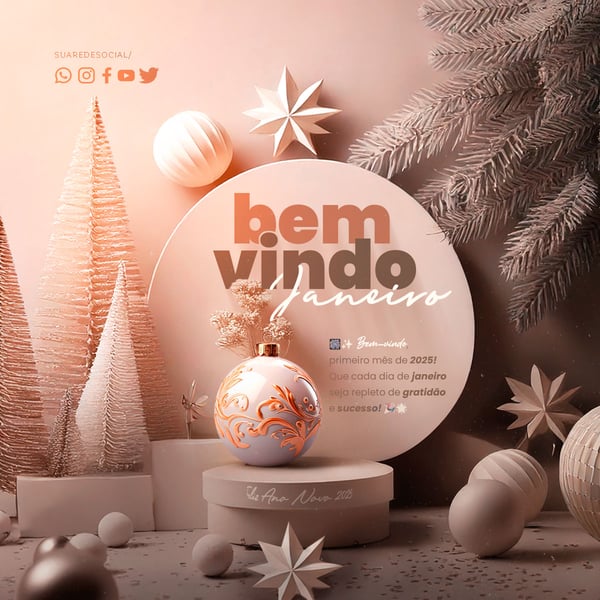 CRI SOCIAL MEDIA FELIZ ANO NOVO FEED BEM-VINDO, JANEIRIO, PRIMEIRO MÊS DE 2025! QUE CADA DIA DE JANEIRO SEJA REPLETO DE GRATID]AO E SUCESSO