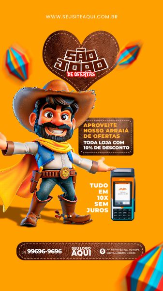 STORY - FESTA JUNINA, SÃO JOÃO - PSD EDITÁVEL