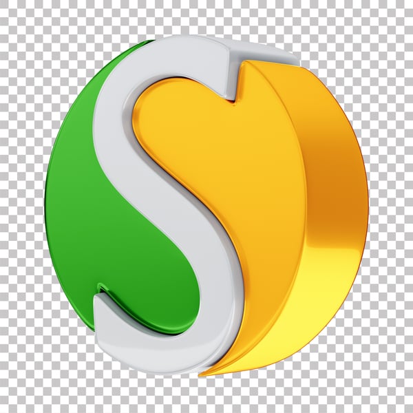 ASSET 3D LOGO SIMPLES NACIONAL CONTABILIDADE COM FUNDO ISOLADO 3