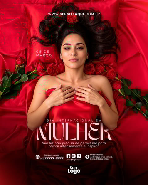 FEED DIA DA MULHER SOCIAL MEDIA PSD EDITÁVEL 6