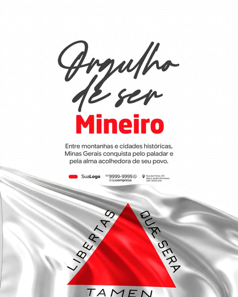 ORGULHO DE SER MINEIRO SOCIAL MEDIA PSD EDITÁVEL