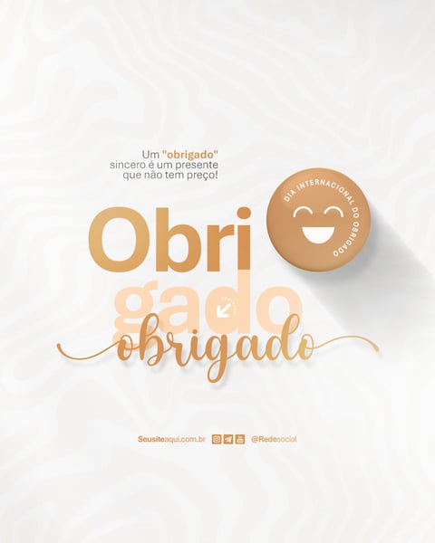 DIA INTERNACIONAL DO OBRIGADO 11 DE JANEIRO DIA DO OBRIGADO SOCIAL MEDIA PSD EDITÁVEL