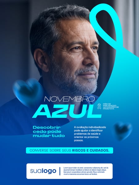 NOVEMBRO AZUL MÊS DE COMBATE AO CÂNCER DE PRÓSTATA SOCIAL MEDIA PSD EDITÁVEL 6