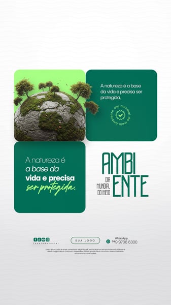 05 DE JUNHO - DIA MUNDIAL DO MEIO AMBIENTE SOCIAL MEDIA PSD EDITÁVEL