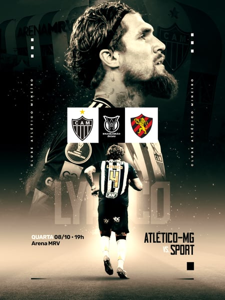 ARTE FUTEBOL JOGADOR ATLÉTICO MINEIRO SPORT LYANCO