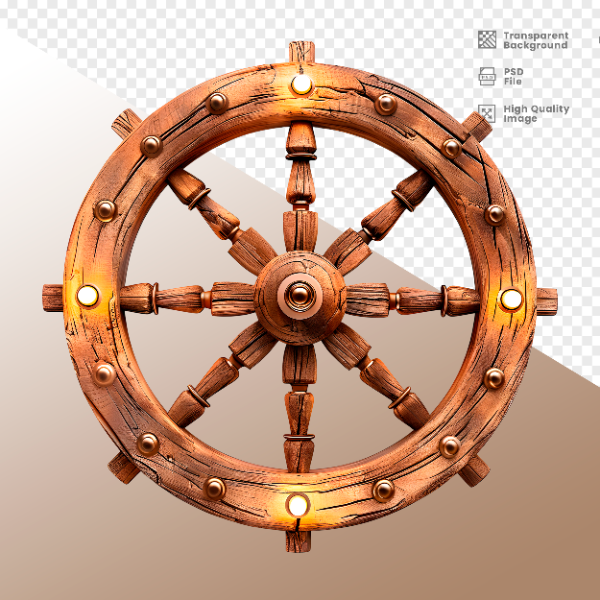RODA DE MADEIRA COM LUZ