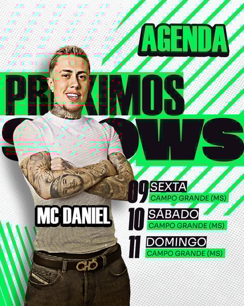 FLYER AGENDA PRÓXIMOS SHOWS MC DANIEL PSD FEED 46