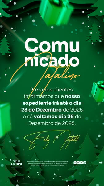 COMUNICADO / AVISO  NATAL