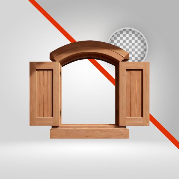 JANELA DE MADEIRA 3D , PARA SÃO JOÃO, FESTA JUNINA, SERTANEJO, ARCO, FUNDO TRANSPARENTE, ELEMENTO PNG 3D, SHOW