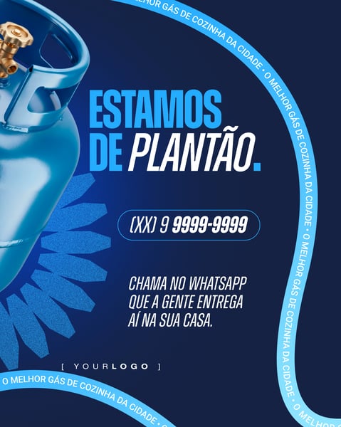 CARTAZ DIGITAL GÁS DE COZINHA COM TELEFONE E WHATSAPP PSD EDITÁVEL