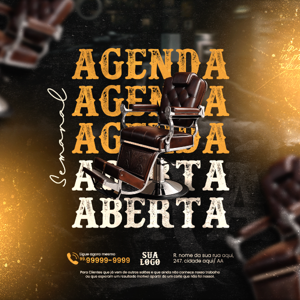 BARBEARIA SOCIAL MEDIA POST - AGENDA ABERTA FEED