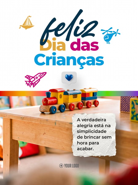 DIA DAS CRIANÇAS CAMPANHA COM BRINQUEDOS SOCIAL MEDIA FLYER PSD EDITÁVEL