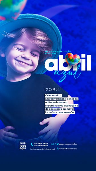 ABRIL AZUL STORIES CONSCIENTIZAÇÃO DO AUTISMO