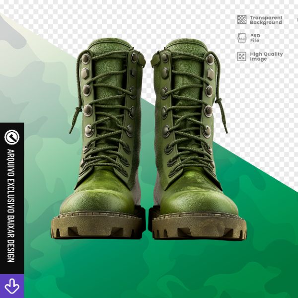 COTURNO MILITAR - ELEMENTO 3D PARA COMPOSIÇÃO - EXCLUSIVO BAIXAR DESIGN