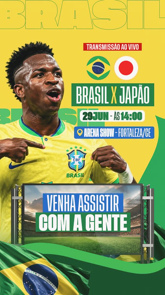 62 FLYER EVENTO TRANSMISSÃO AO VIVO COPA DO MUNDO BRASIL