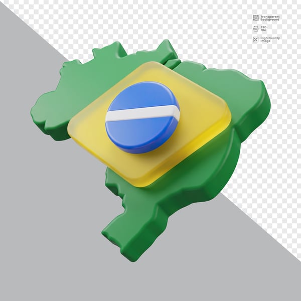 ELEMENTO 3D PARA COMPOSIÇÃO BRASIL PNG 009