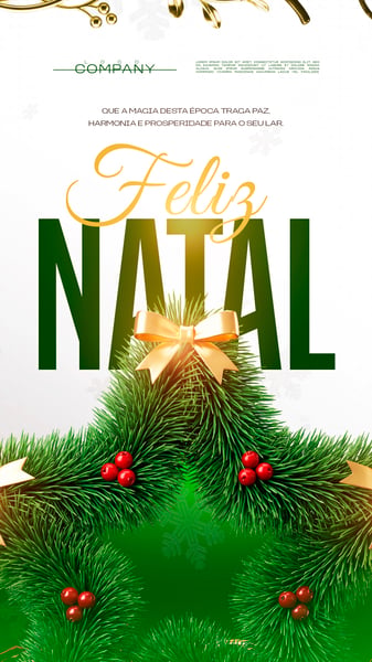 FELIZ NATAL ESTRELA PINHEIRO SOCIAL MEDIA FLYER PSD EDITÁVEL STORY