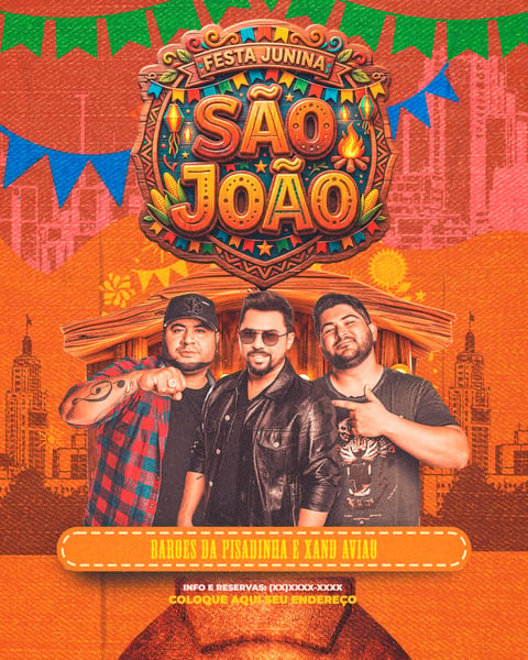 FLYERS PARA EVENTOS SÃO JOÃO UNO FEED
